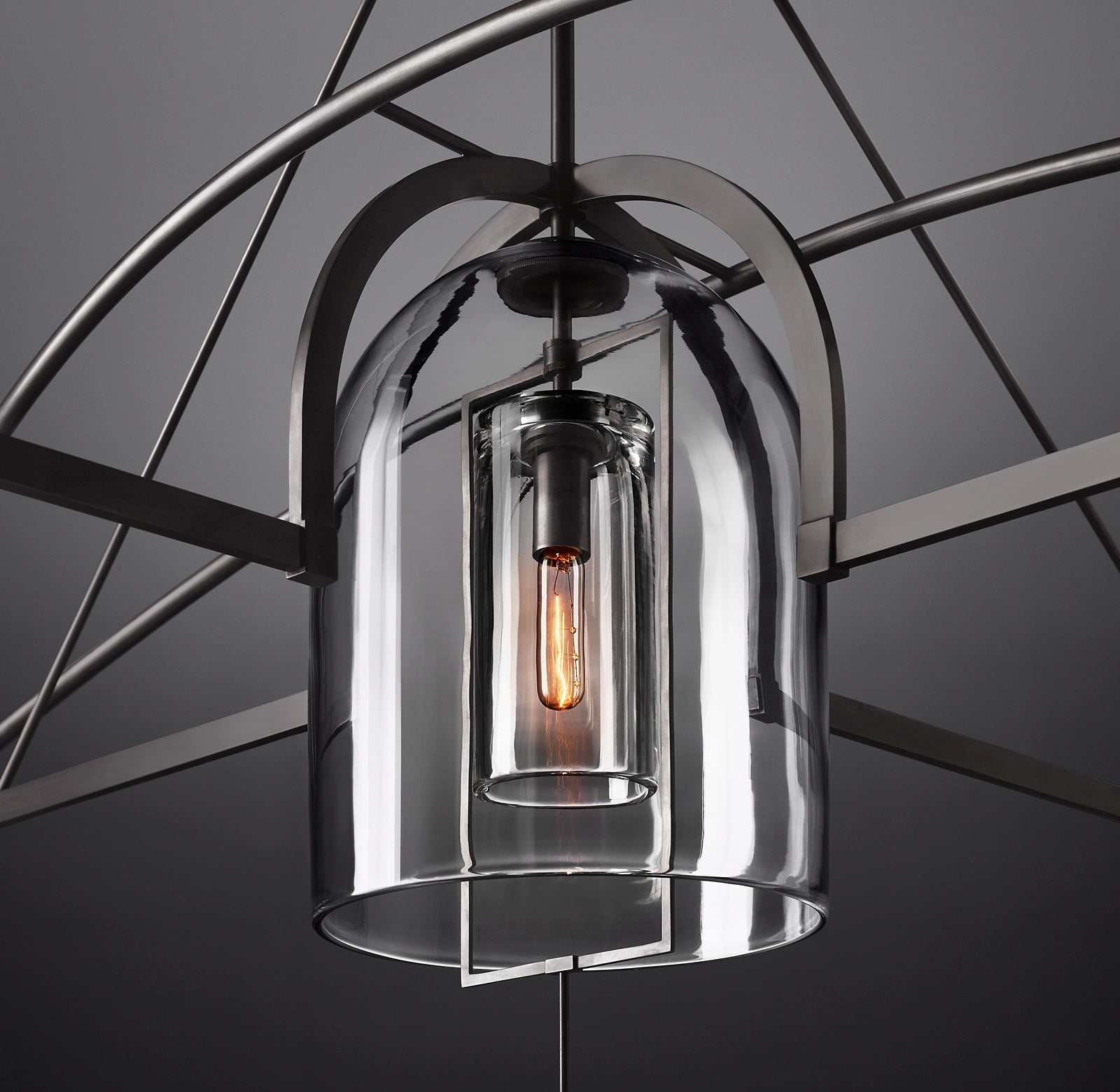 48 Inch Bell Glass Chandelier - Fulcrum