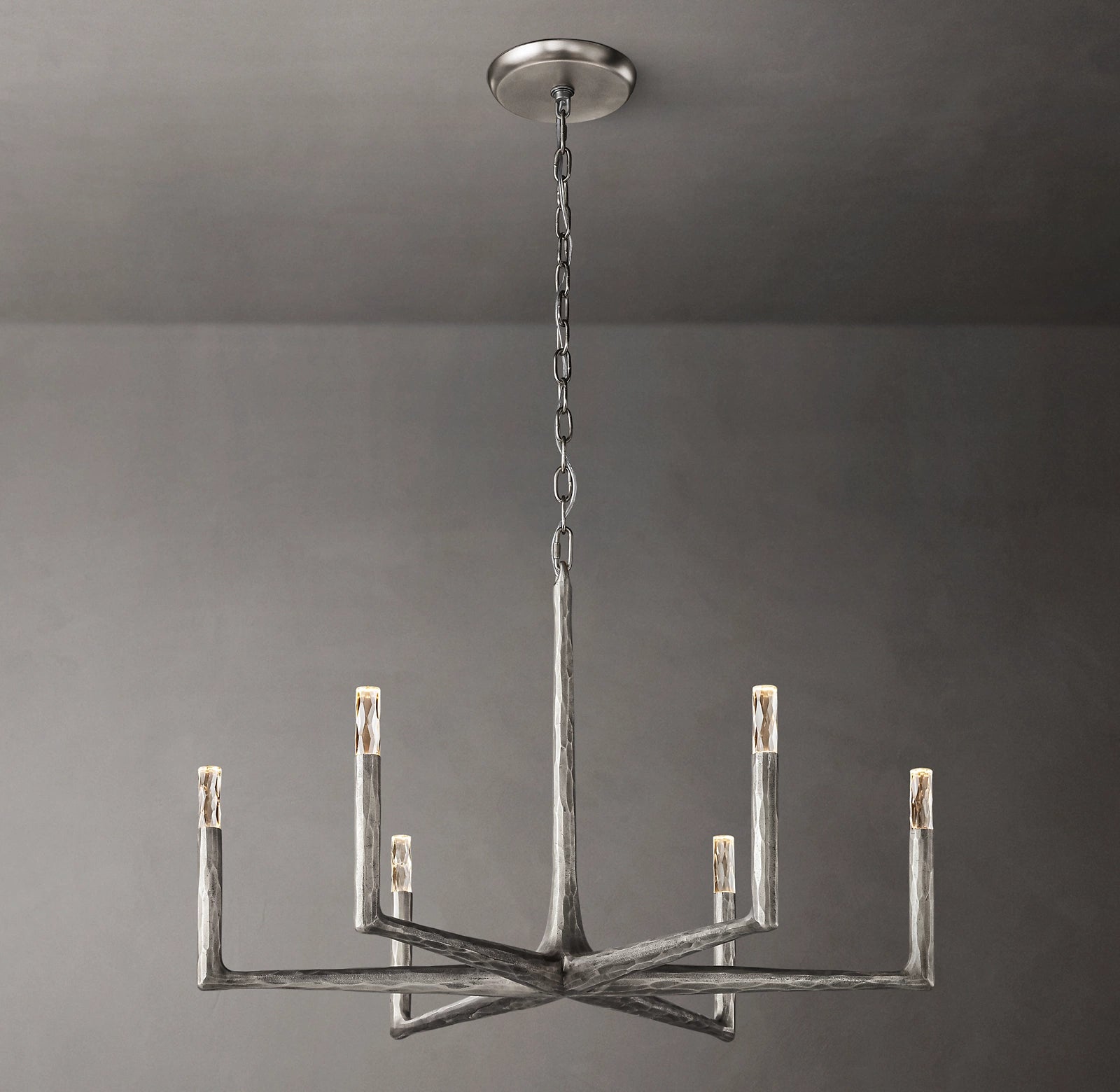 36 Inch Forged Candlestick Chandelier - Thaddeus