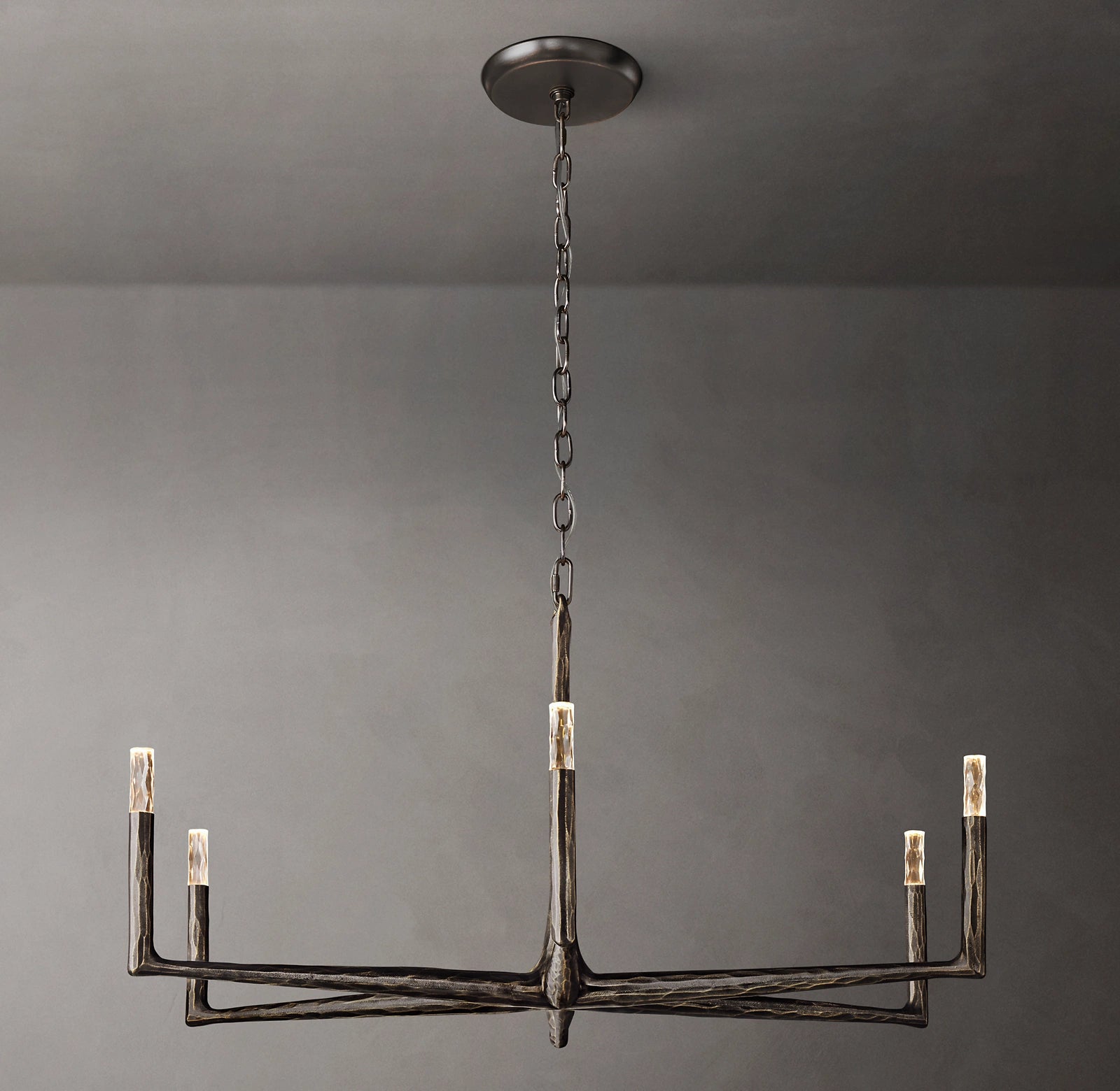 48 Inch Forged Candlestick Chandelier - Thaddeus