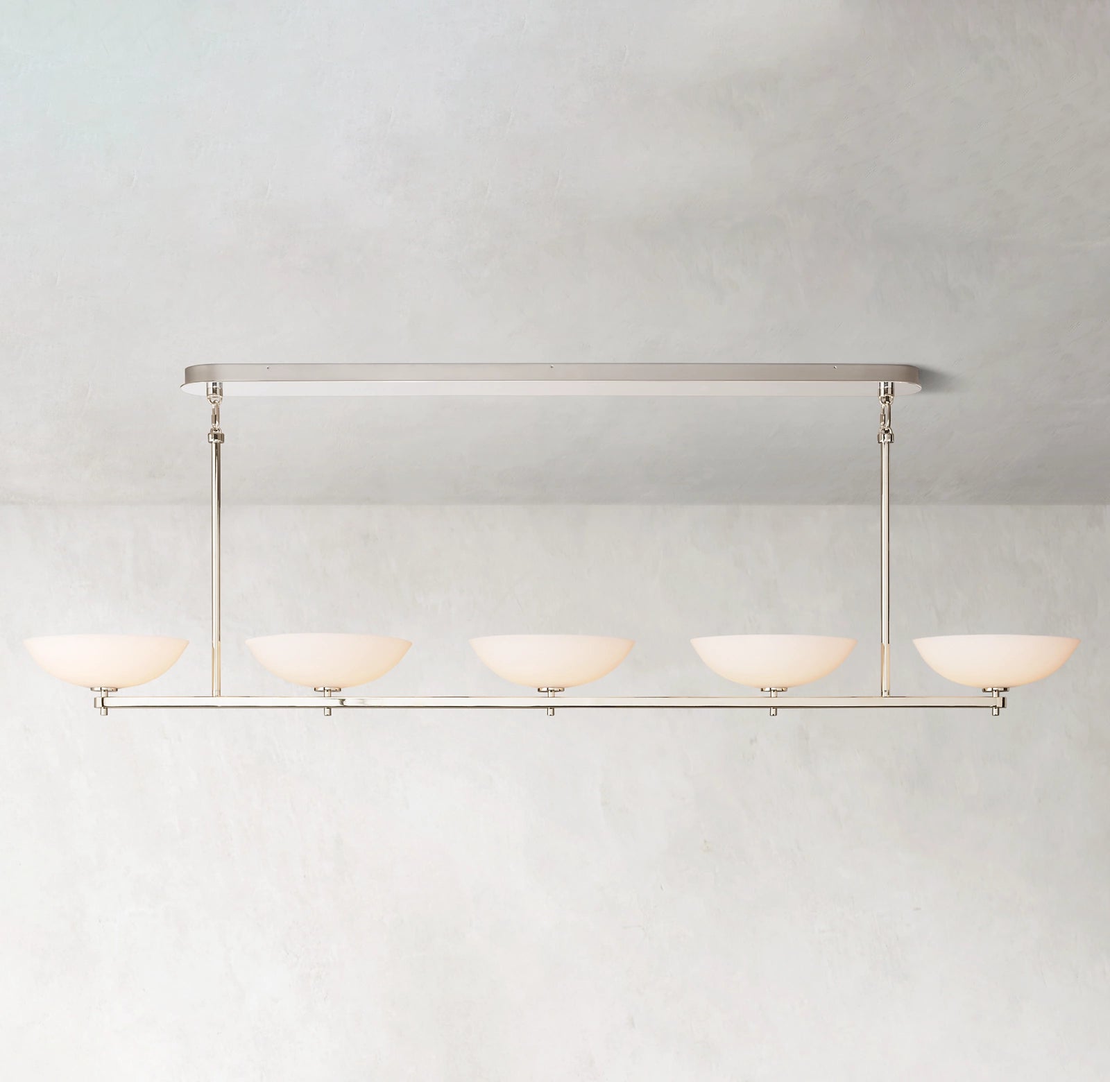 76 Inch Porcelain Bowl Linear Chandelier - Vernet