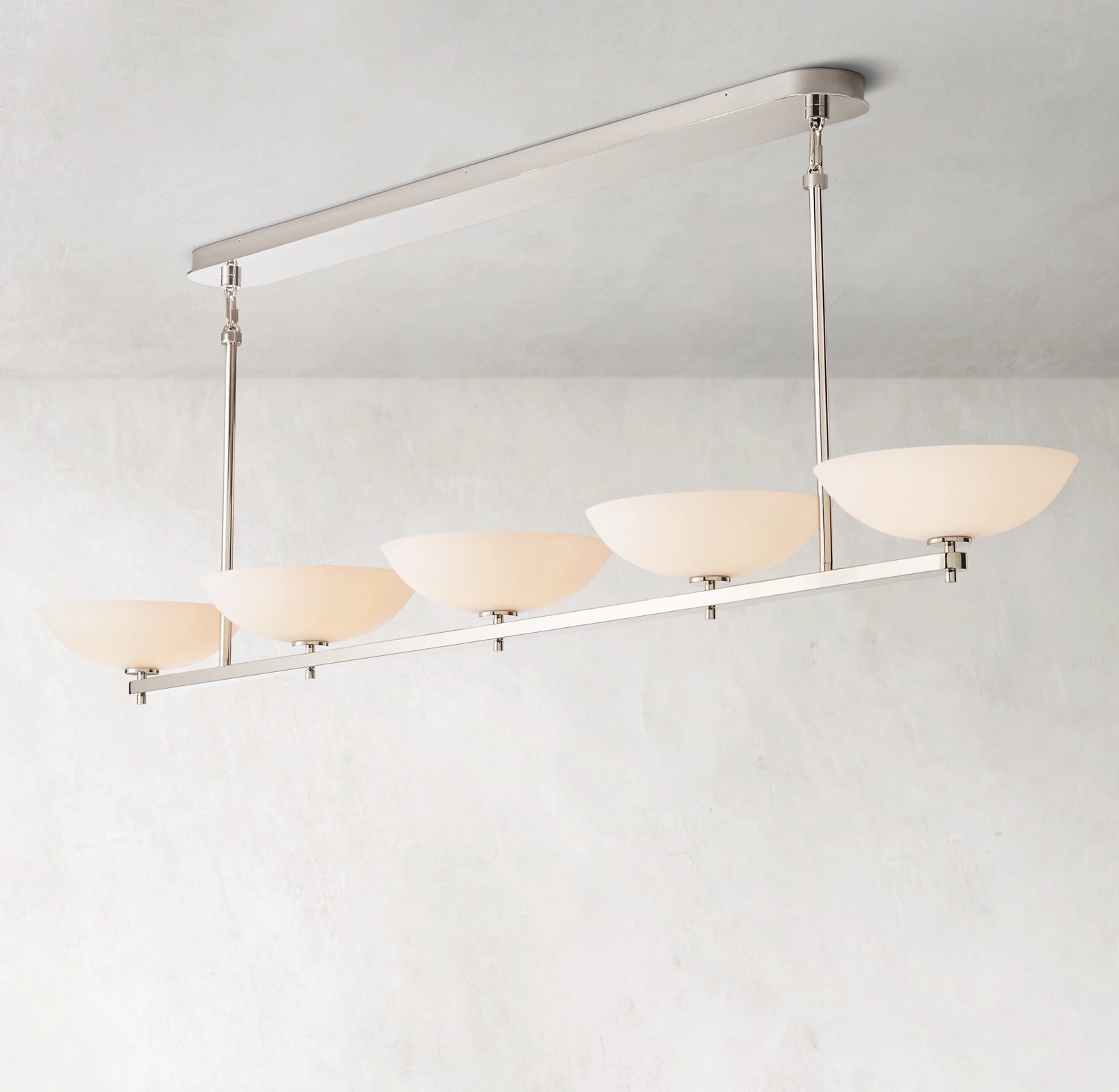 76 Inch Porcelain Bowl Linear Chandelier - Vernet