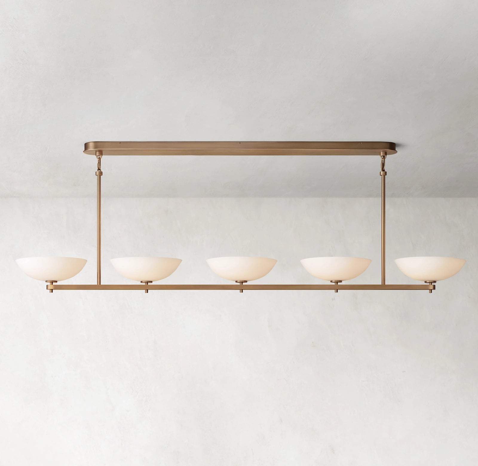 76 Inch Porcelain Bowl Linear Chandelier - Vernet