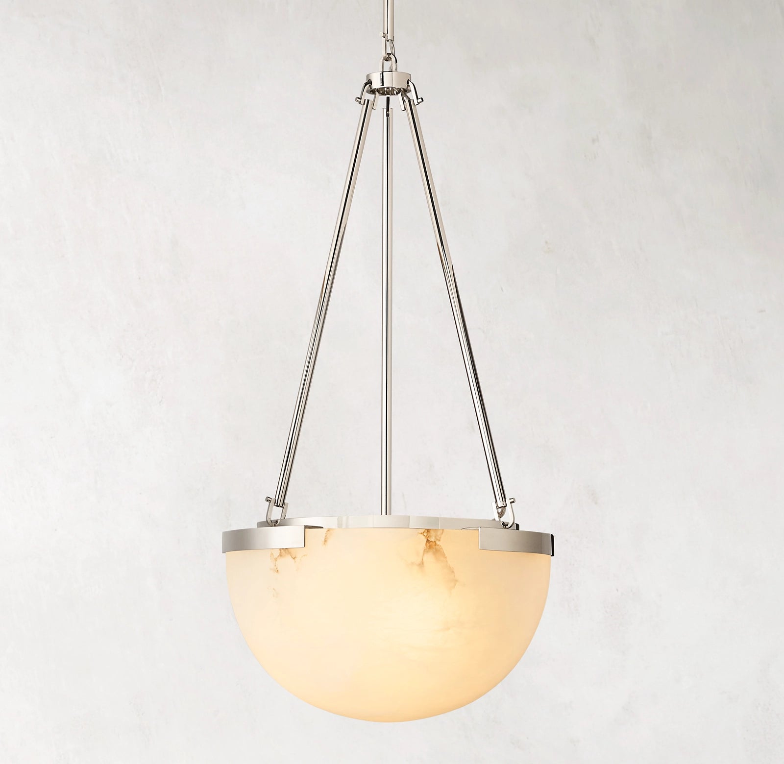 15 Inch Semi-sphere Alabaster Pendant Light - Melange