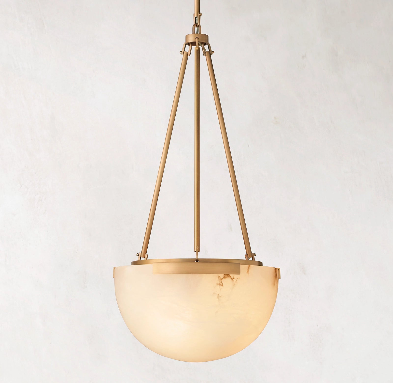 15 Inch Semi-sphere Alabaster Pendant Light - Melange