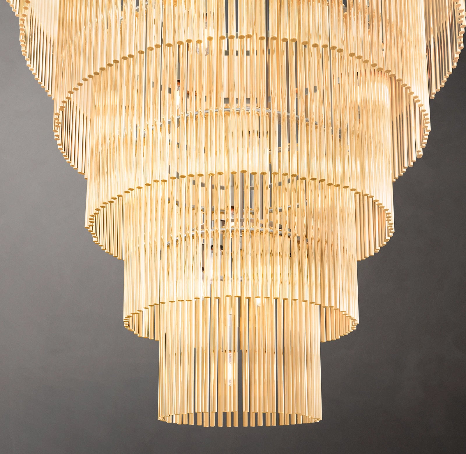 36 Inch Crystal Rod Tiered Chandelier - Amadeo