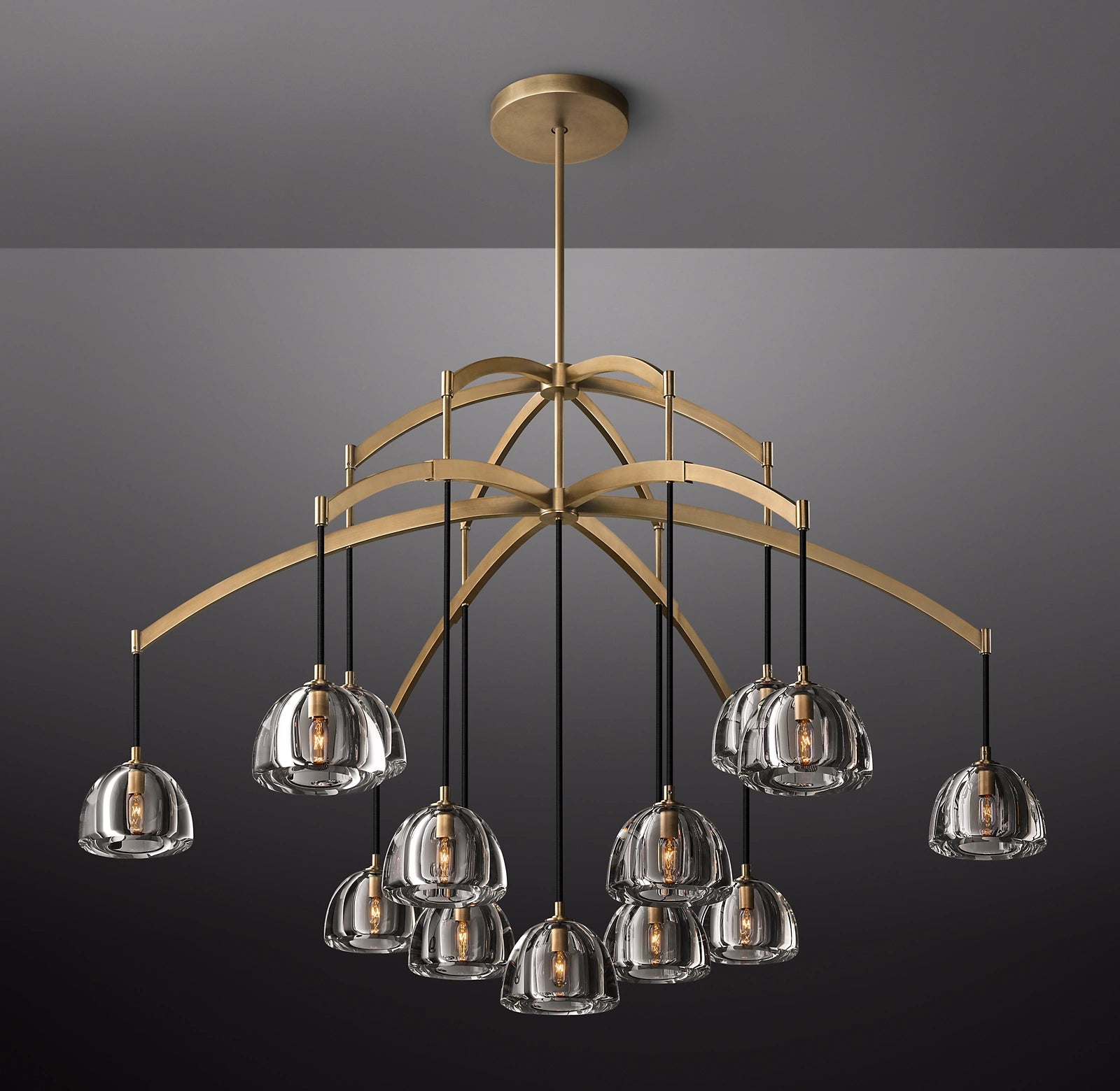 60 Inch Crystal Cluster Chandelier - Hemisphere