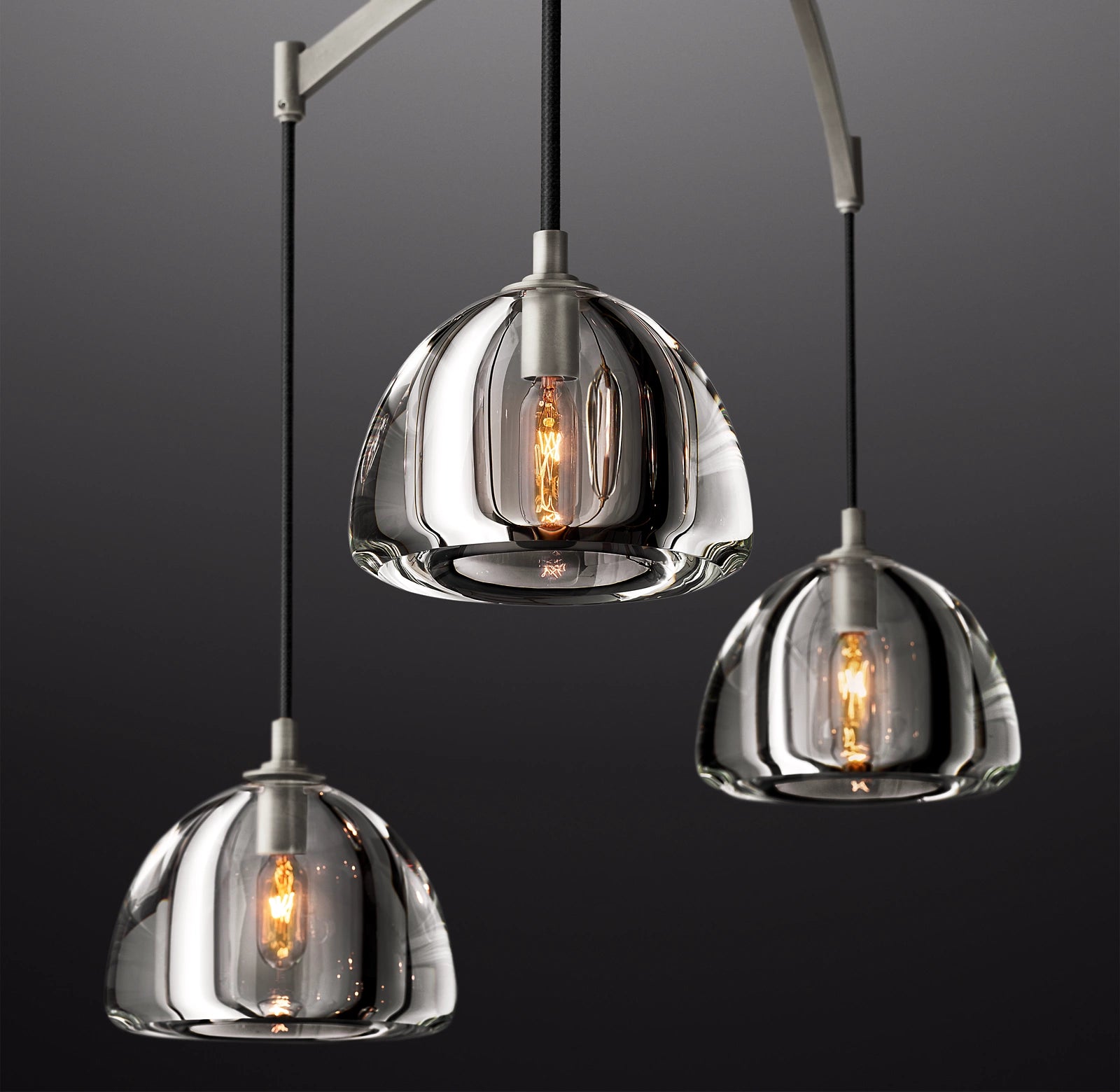 54 Inch Crystal Linear Chandelier - Hemisphere