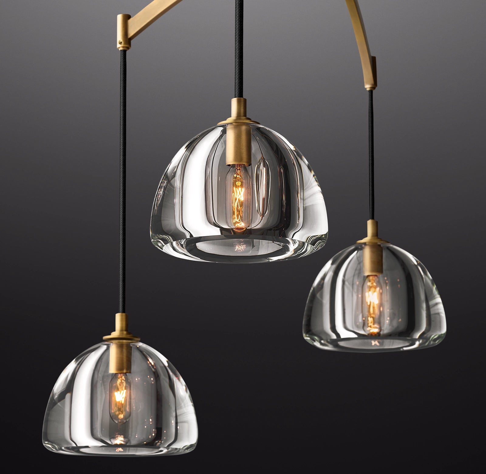 54 Inch Crystal Linear Chandelier - Hemisphere