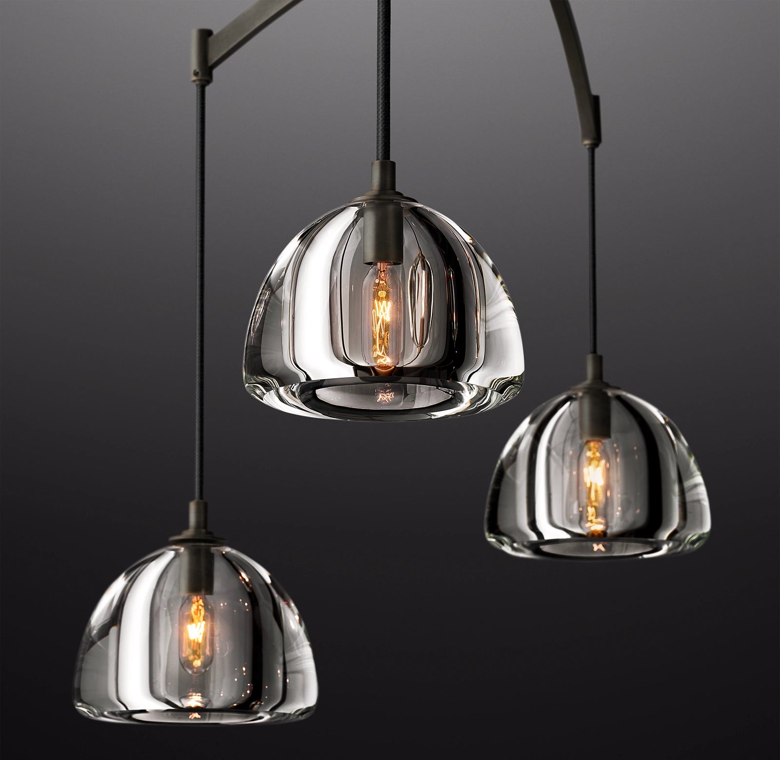54 Inch Crystal Linear Chandelier - Hemisphere