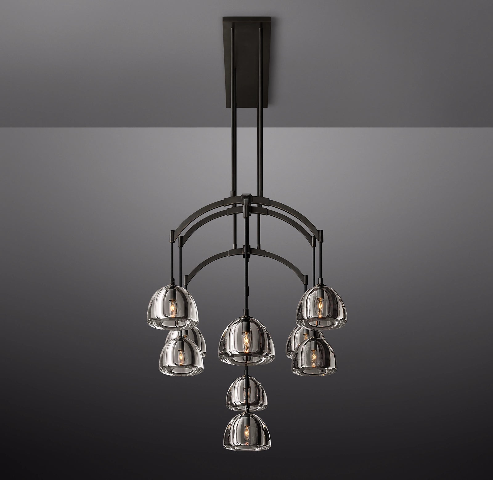 72 Inch Crystal Linear Chandelier - Hemisphere