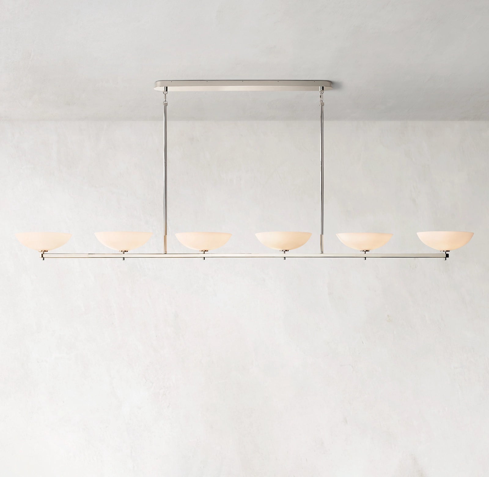 96 Inch Porcelain Bowl Linear Chandelier - Vernet