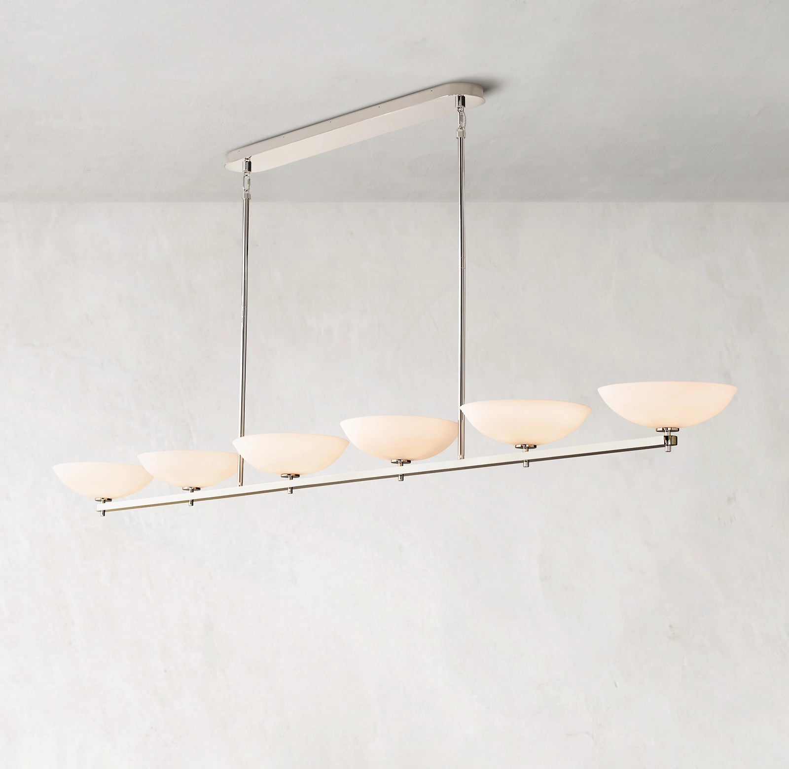 96 Inch Porcelain Bowl Linear Chandelier - Vernet