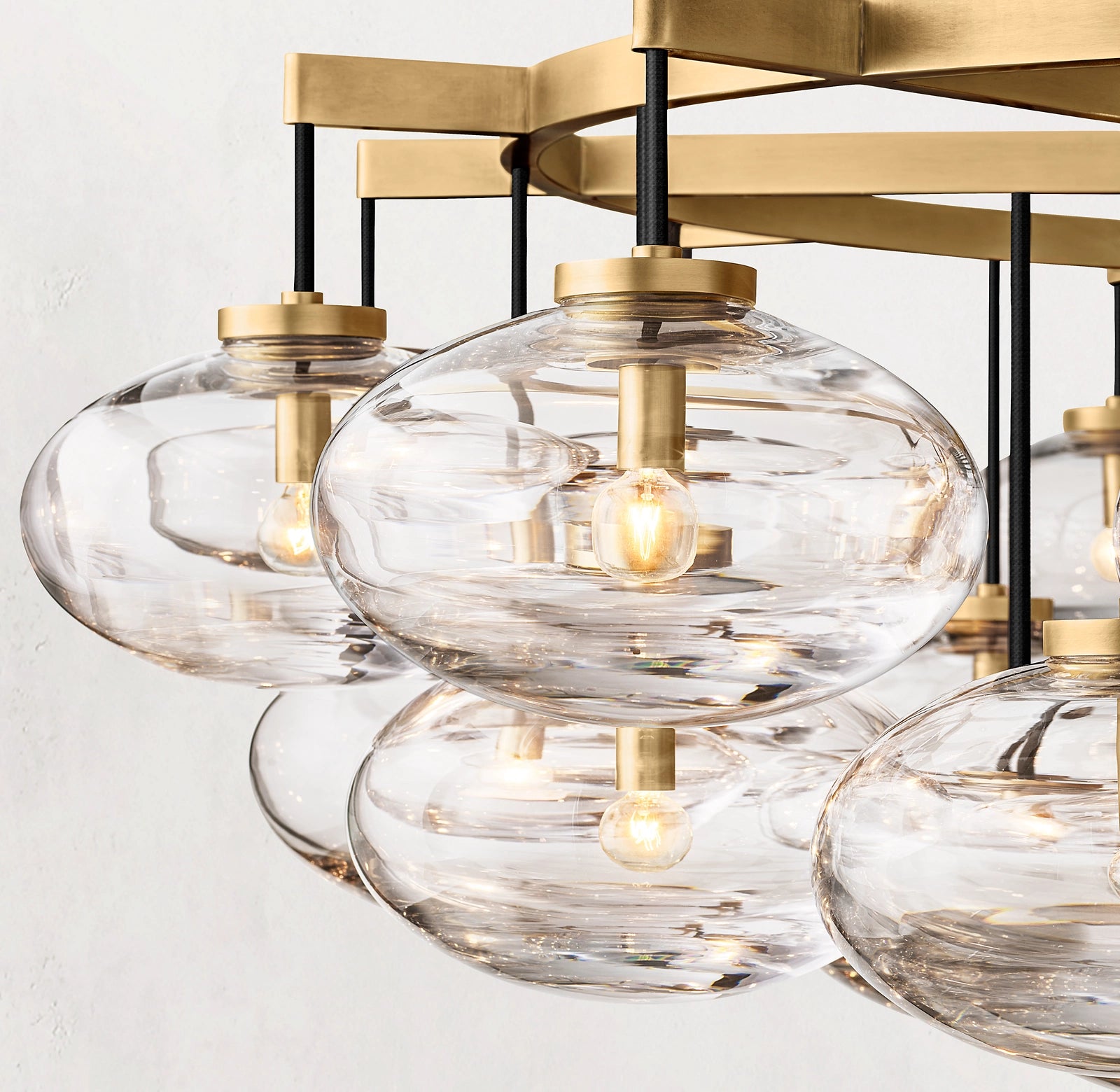 60 Inch Glass Bubble Round Chandelier - Cabrette