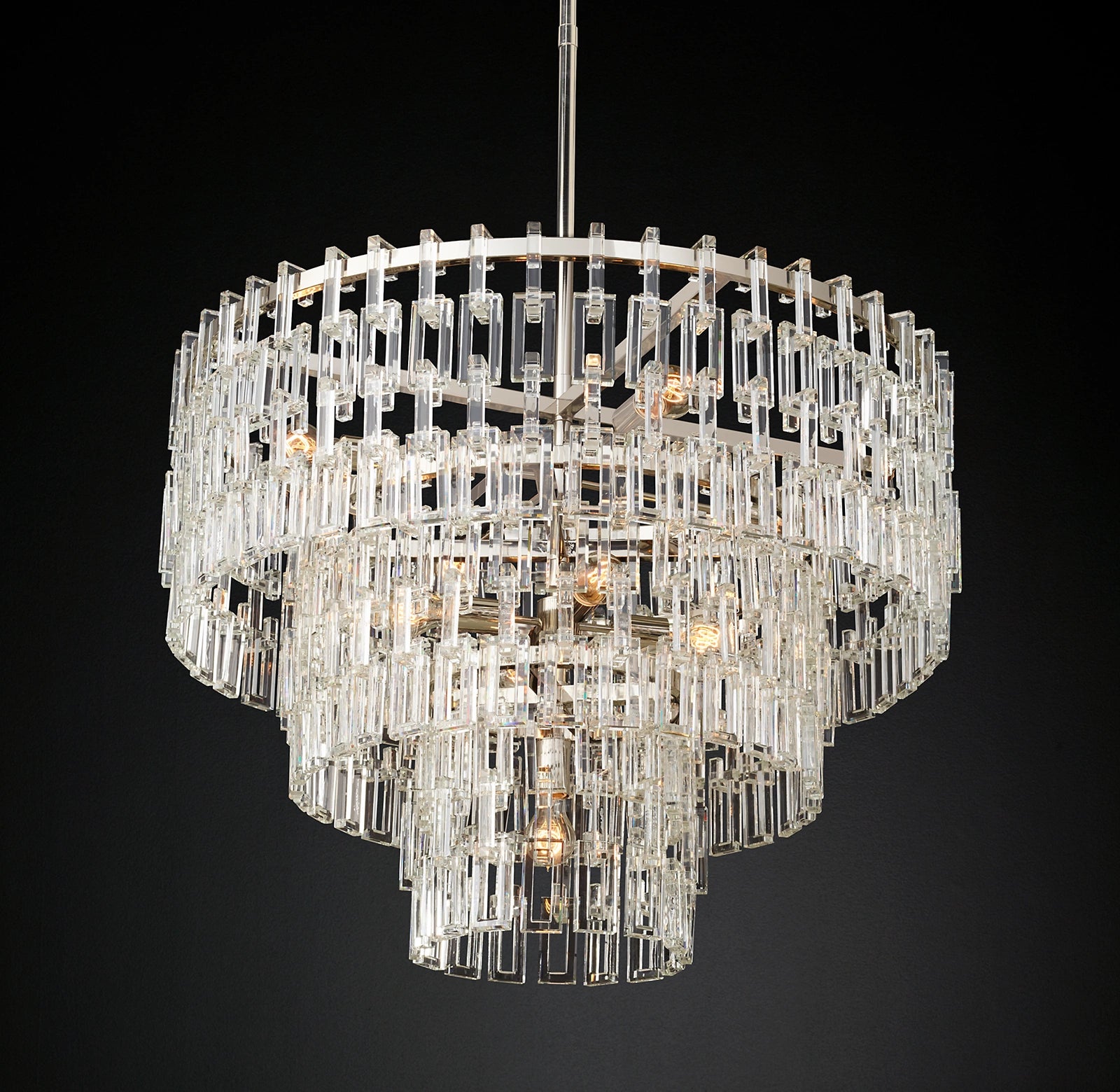 36 Inch Chain Crystal Tiered Chandelier - Marignan
