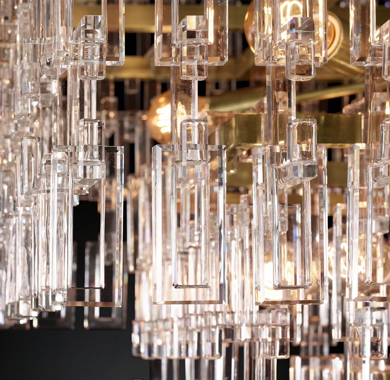 36 Inch Chain Crystal Tiered Chandelier - Marignan
