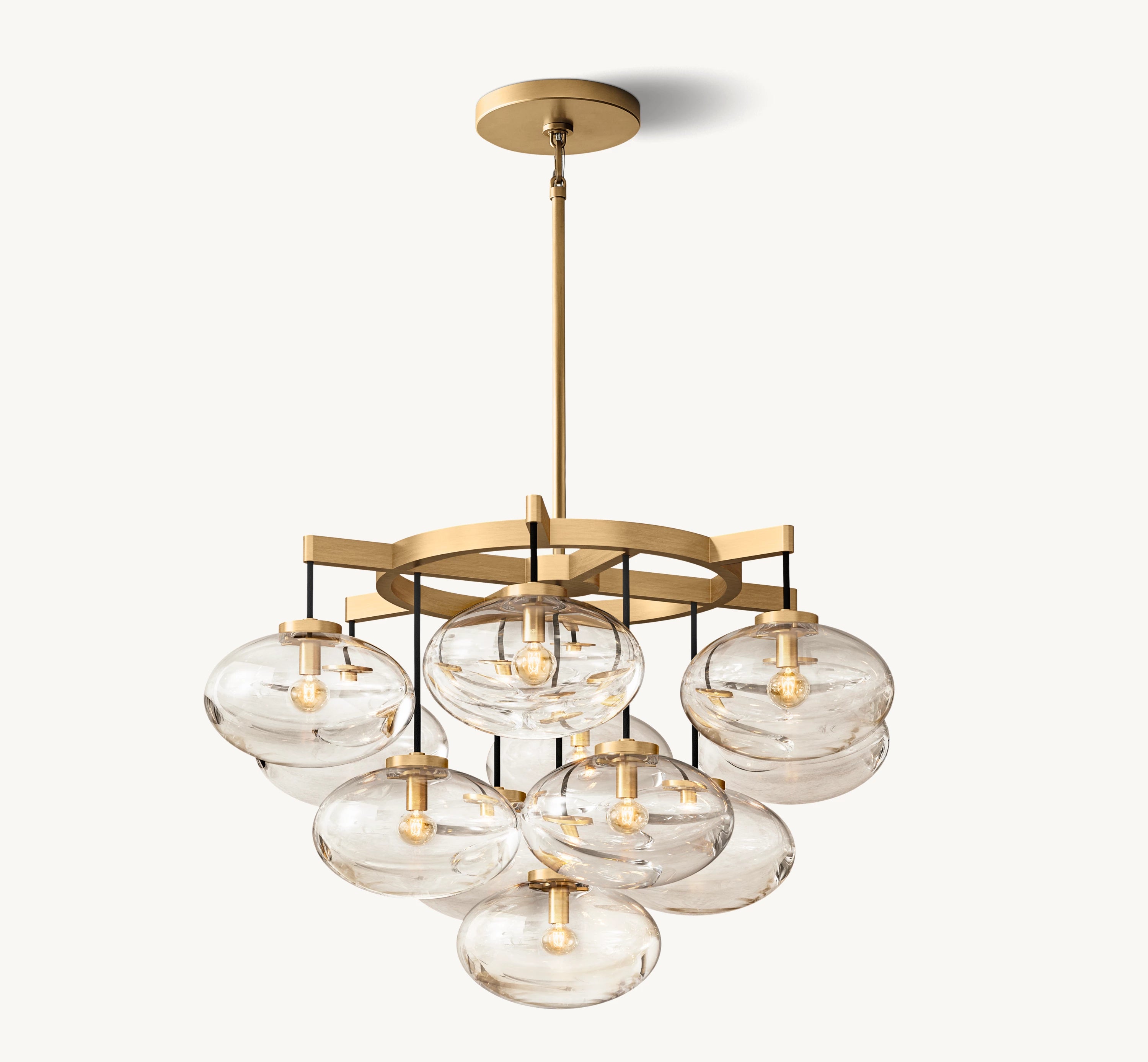 36 Inch Globe Glass Cluster Chandelier - Cabrette