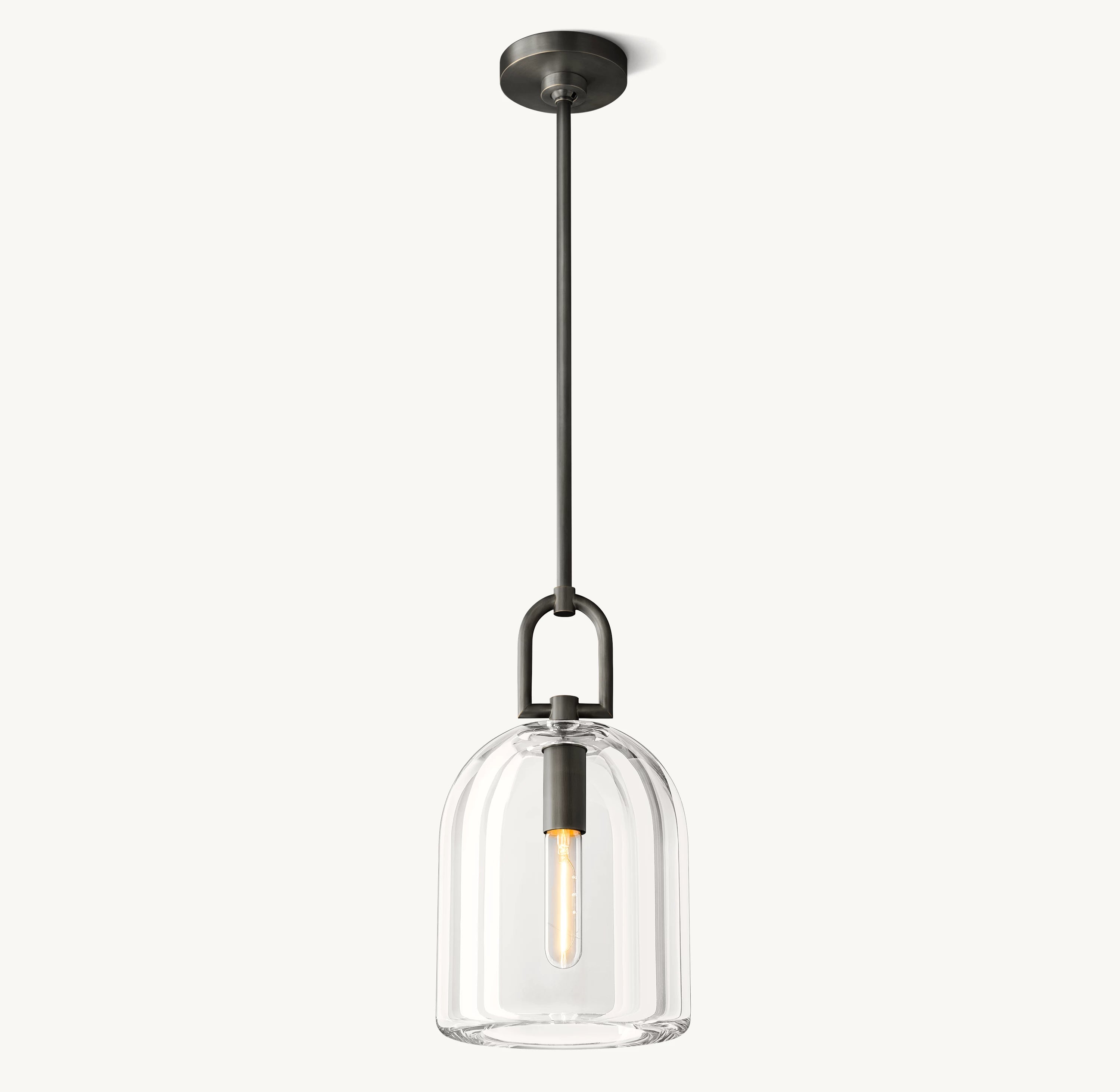 5 Inch Cloche Crystal Pendant Light - Botanist