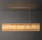 54 Inch Alabaster Rectangular Chandelier - San Marco