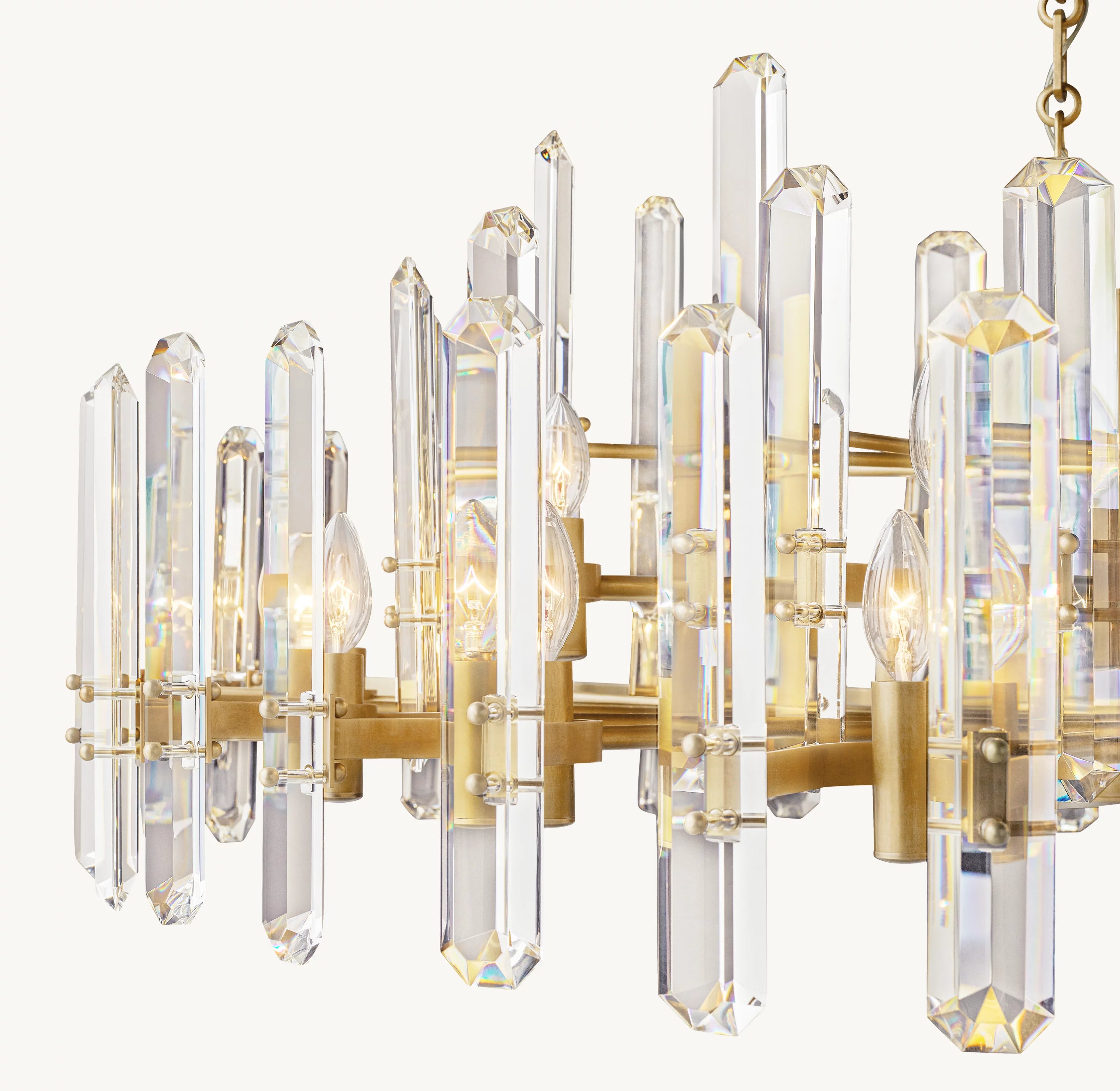 24 Inch Crystal Prism Round Chandelier - Bonnington