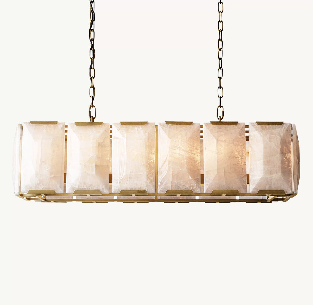 42 Inch Alabaster Rectangular Chandelier – Harlow