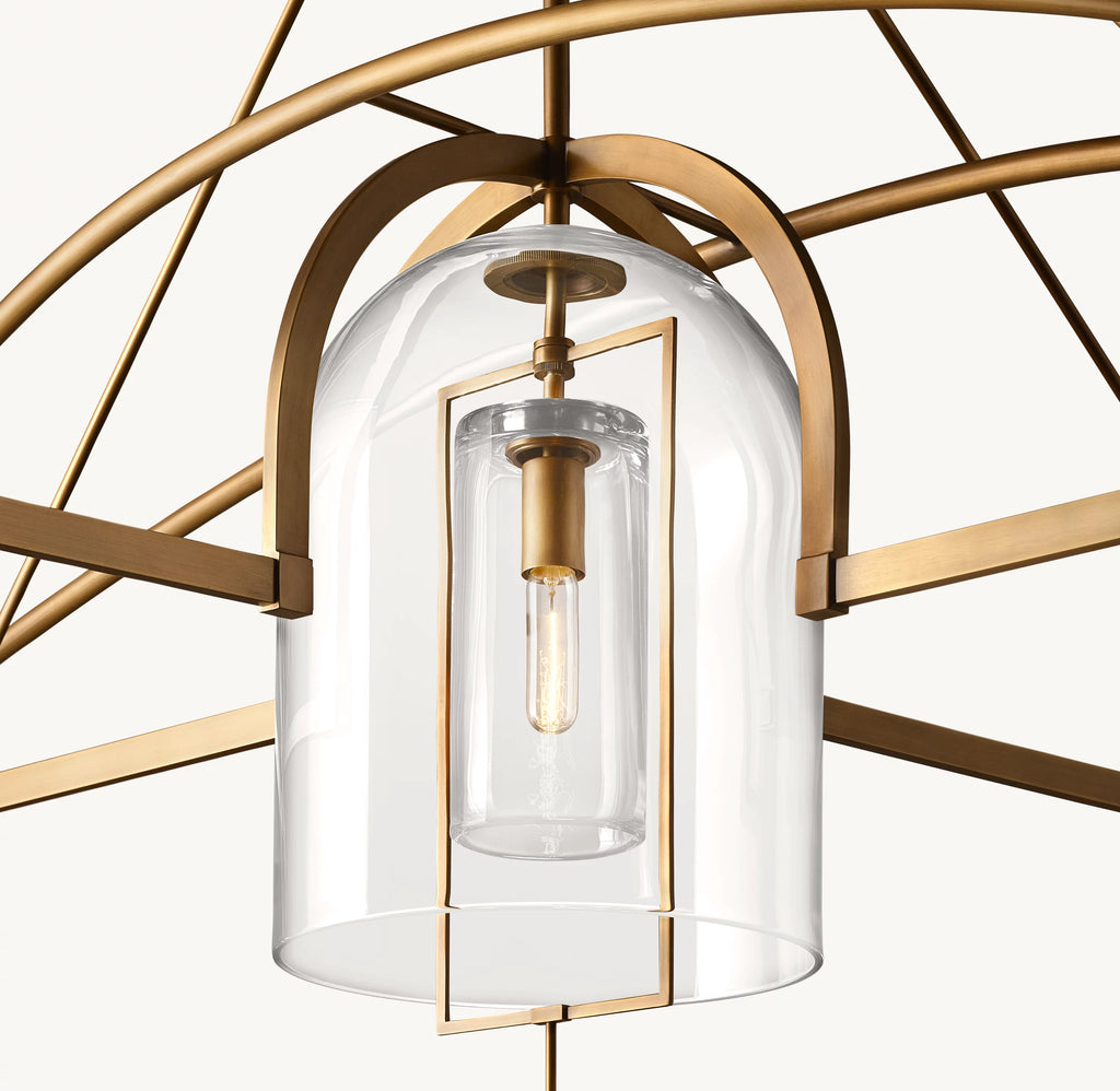 61 Inch Bell Glass Chandelier - Fulcrum