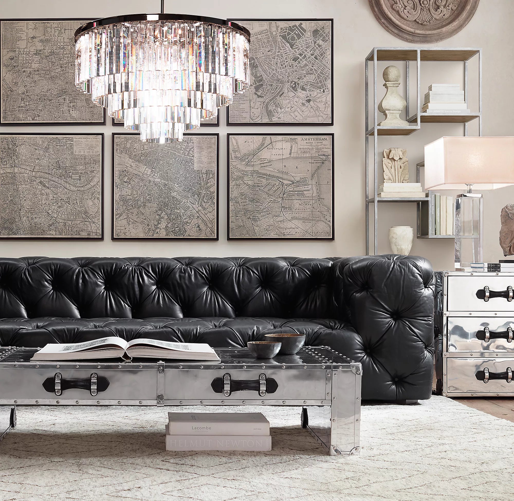 32 Inch Crystal Prism Tiered Chandelier - Odeon