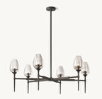 42 Inch Torchiere Crystal Arm Chandelier - Tulip