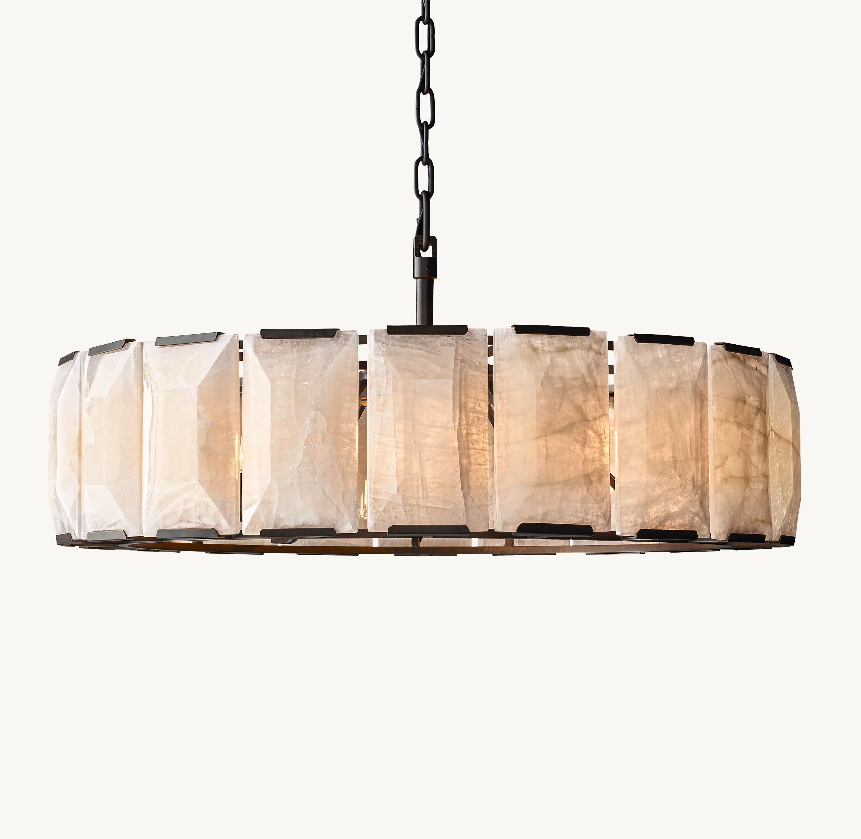 43 Inch Alabaster Round Chandelier – Harlow
