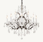 28 Inch Candelabra Crystal Chandelier - Rococo