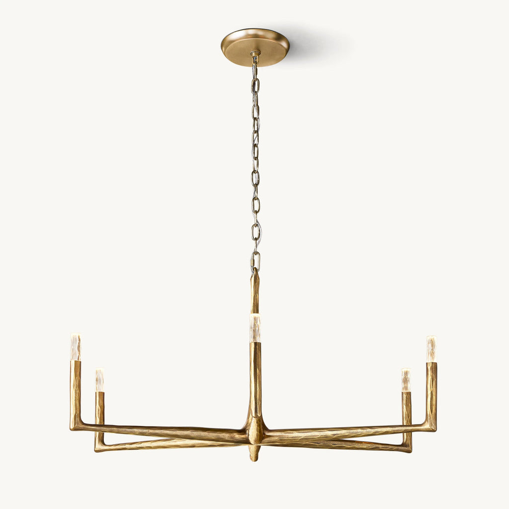 36 Inch Forged Candlestick Chandelier - Thaddeus
