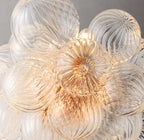51 Inch Glass Bubble Linear Chandelier - Talia