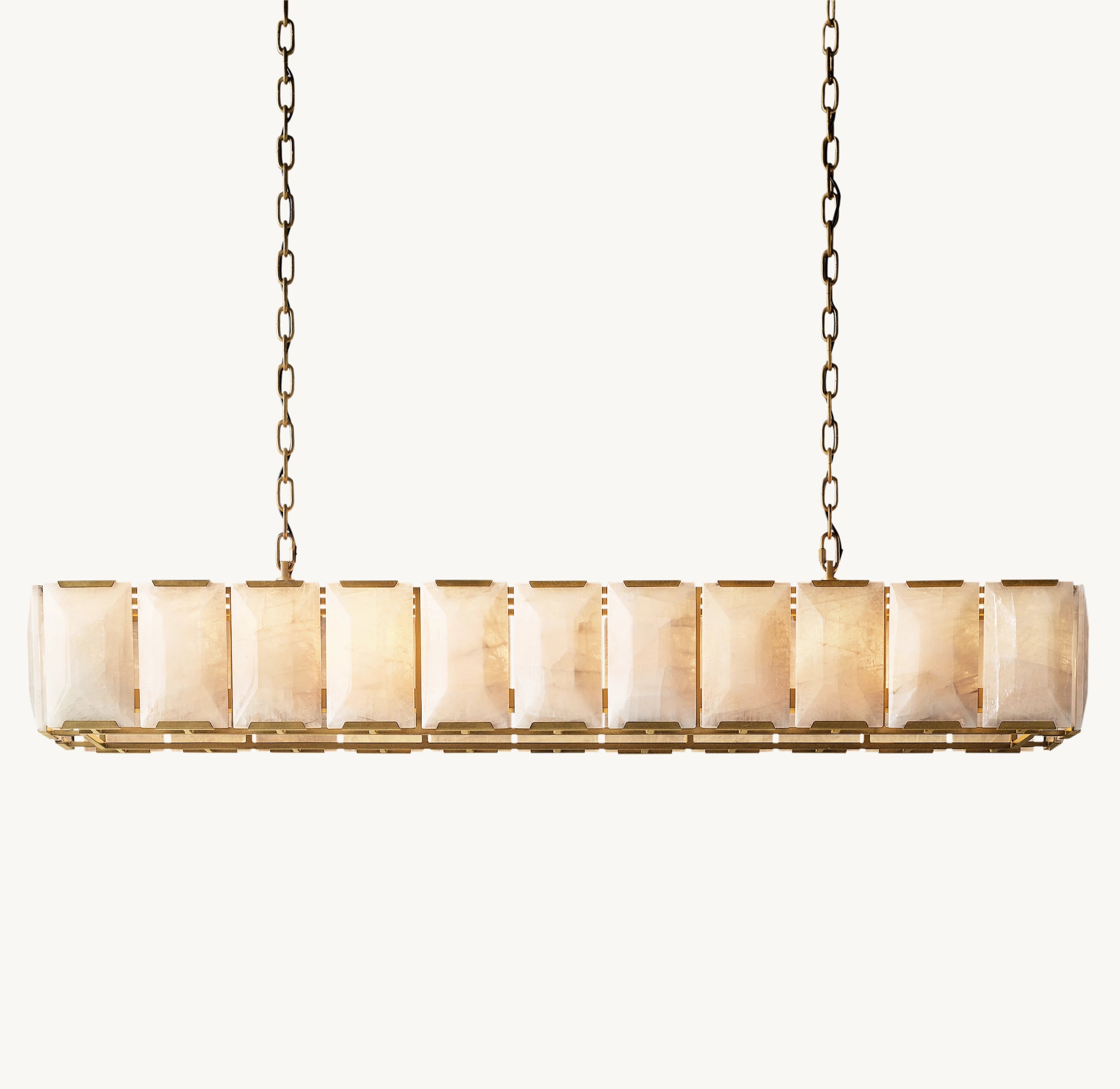 74 Inch Alabaster Rectangular Chandelier – Harlow