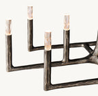 72 Inch Forged Candlestick Linear Chandelier - Thaddeus