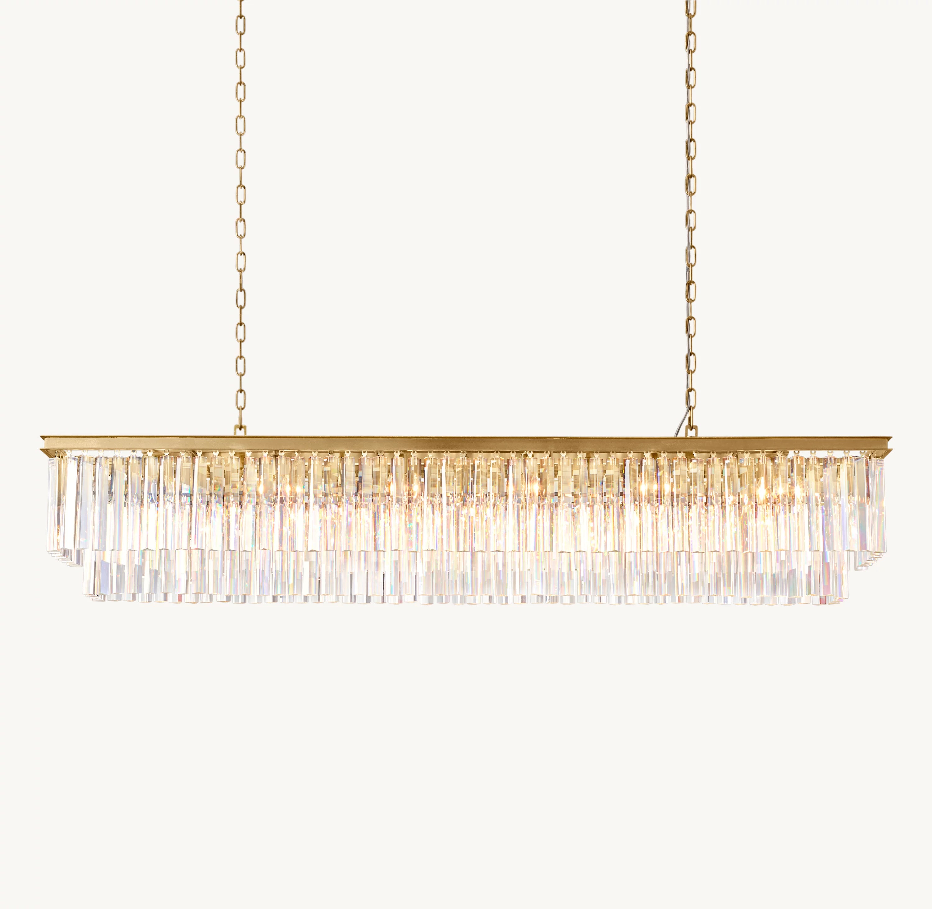 72 Inch Crystal Prism Rectangular Chandelier - Odeon