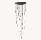 60 Inch Raindrop Glass Round Chandelier – Ava