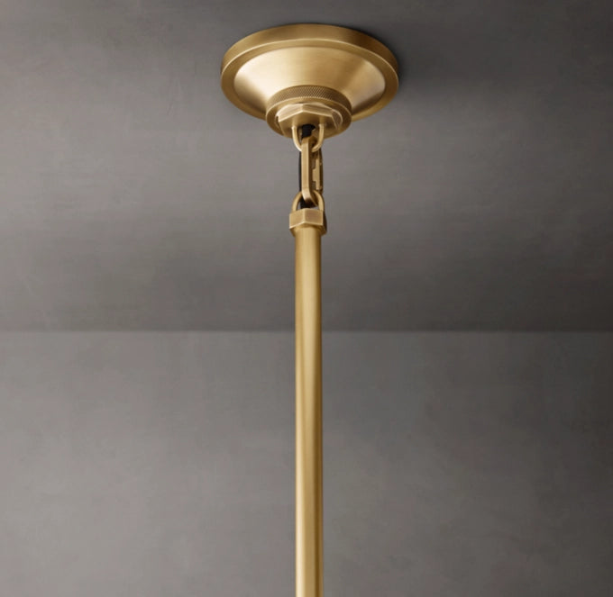 10 Inch Ribbed Glass Dome Pendant Light - Machinist