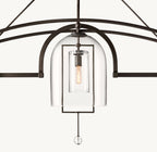 61 Inch Bell Glass Linear Chandelier - Fulcrum
