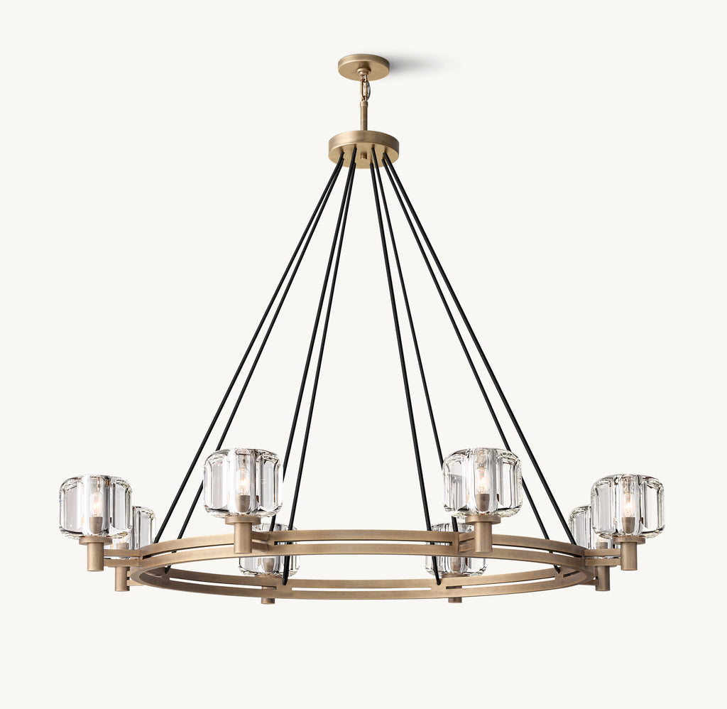 48 Inch Crystal Round Candle Chandelier - Demaret