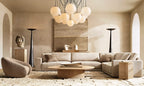 62 Inch Alabaster Globe Spider Chandelier - Cirque