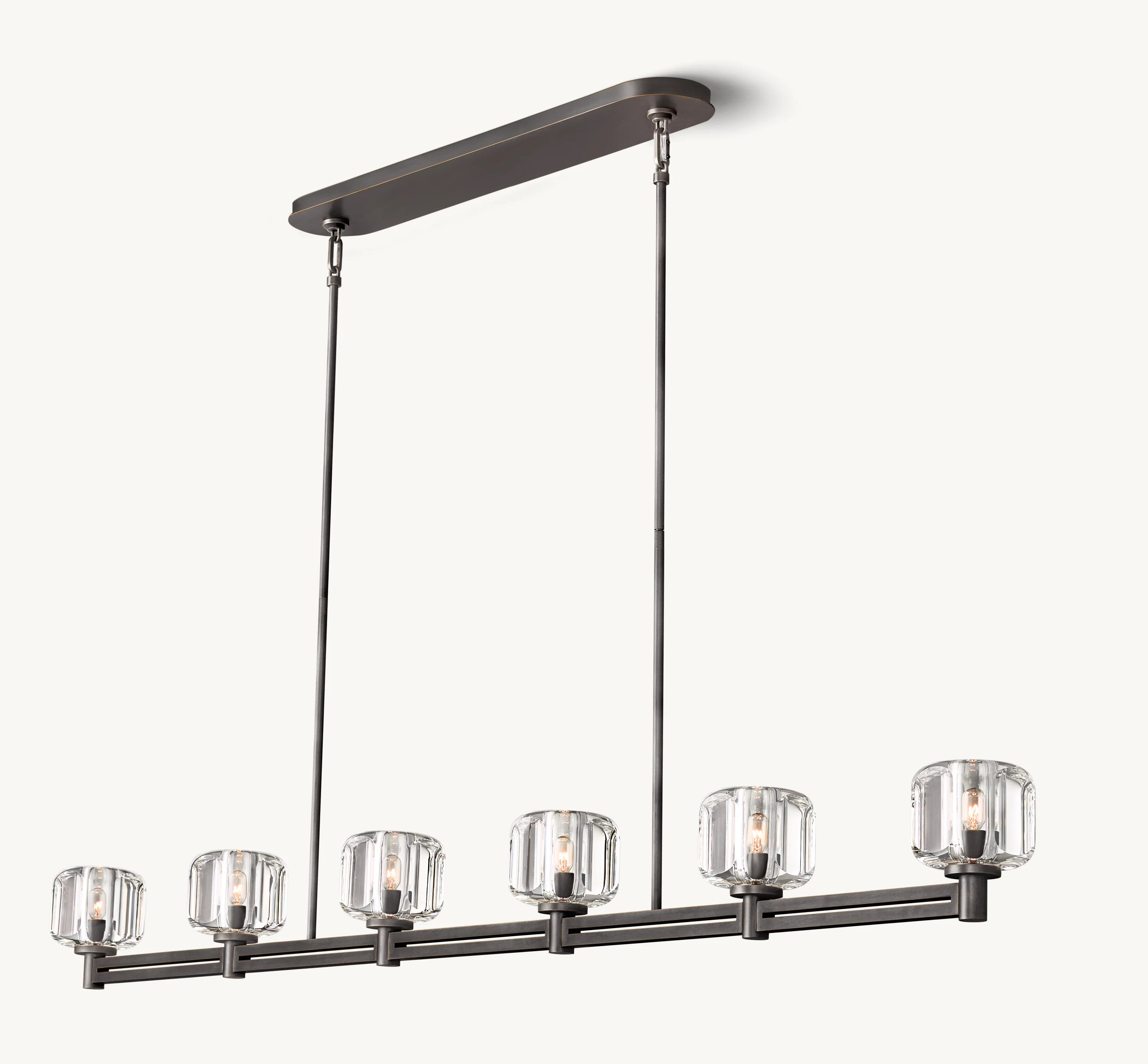 72 Inch Crystal Linear Candle Chandelier - Demaret