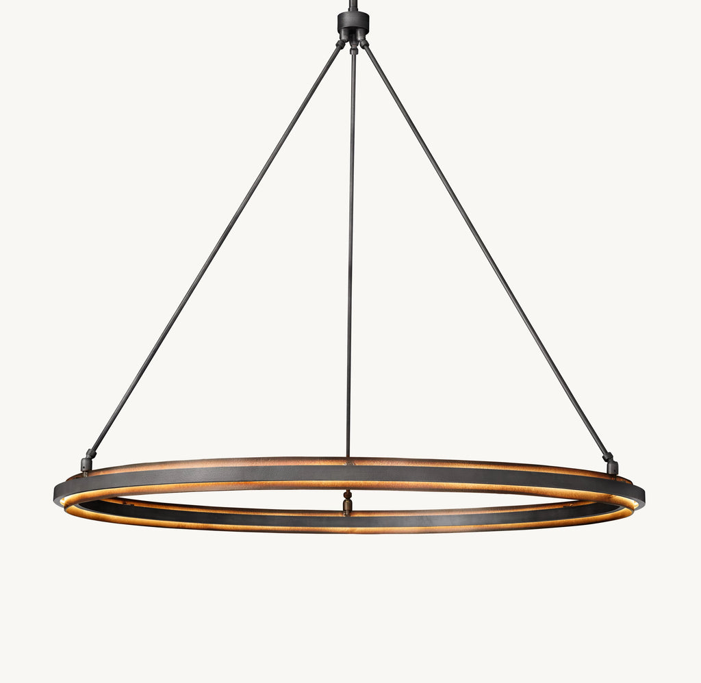 48 Inch Forged Iron Ring LED Chandelier - Peralta