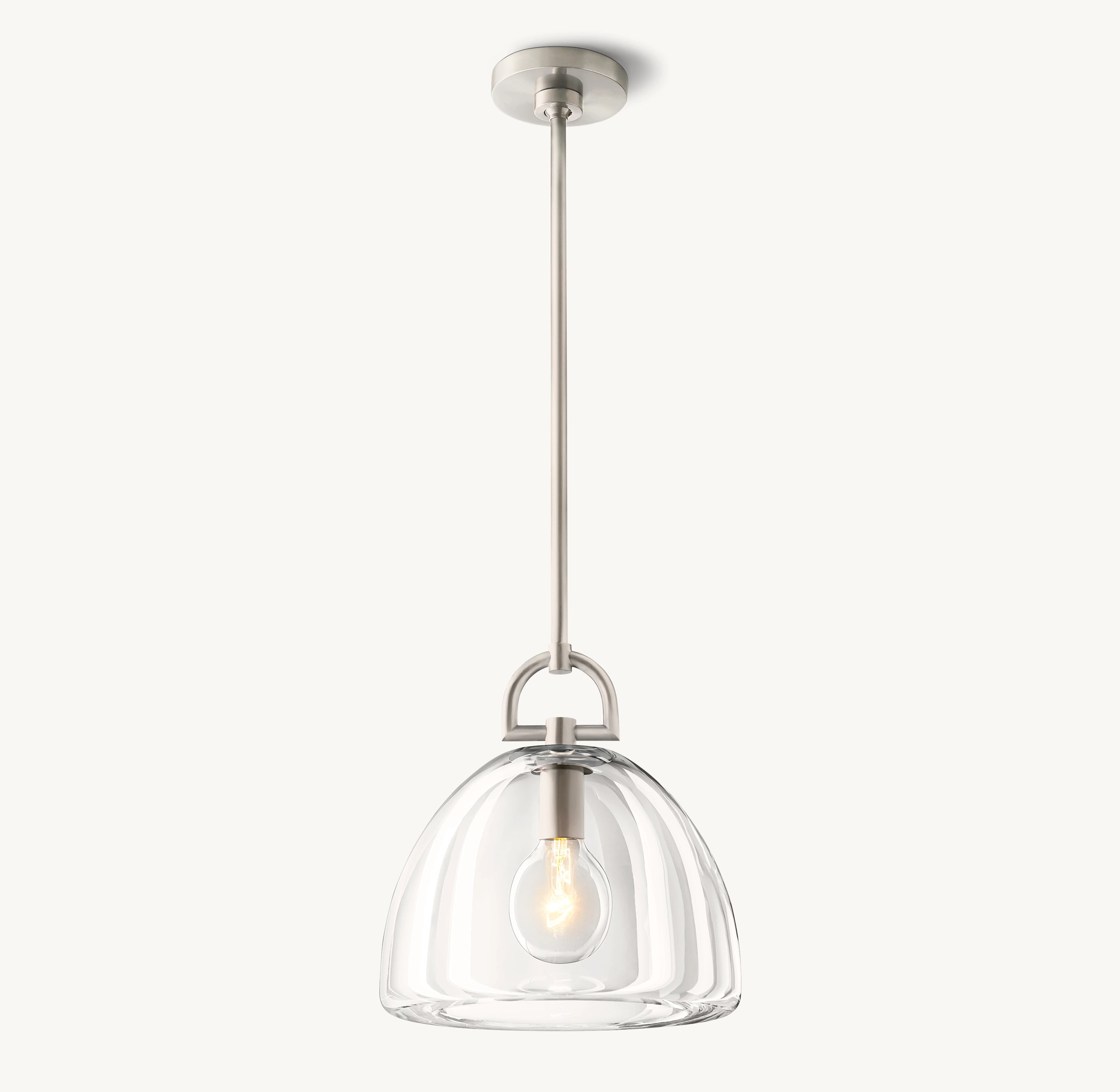 7 Inch Dome Crystal Pendant Light - Botanist