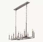 54 Inch Forged Candlestick Linear Chandelier - Thaddeus