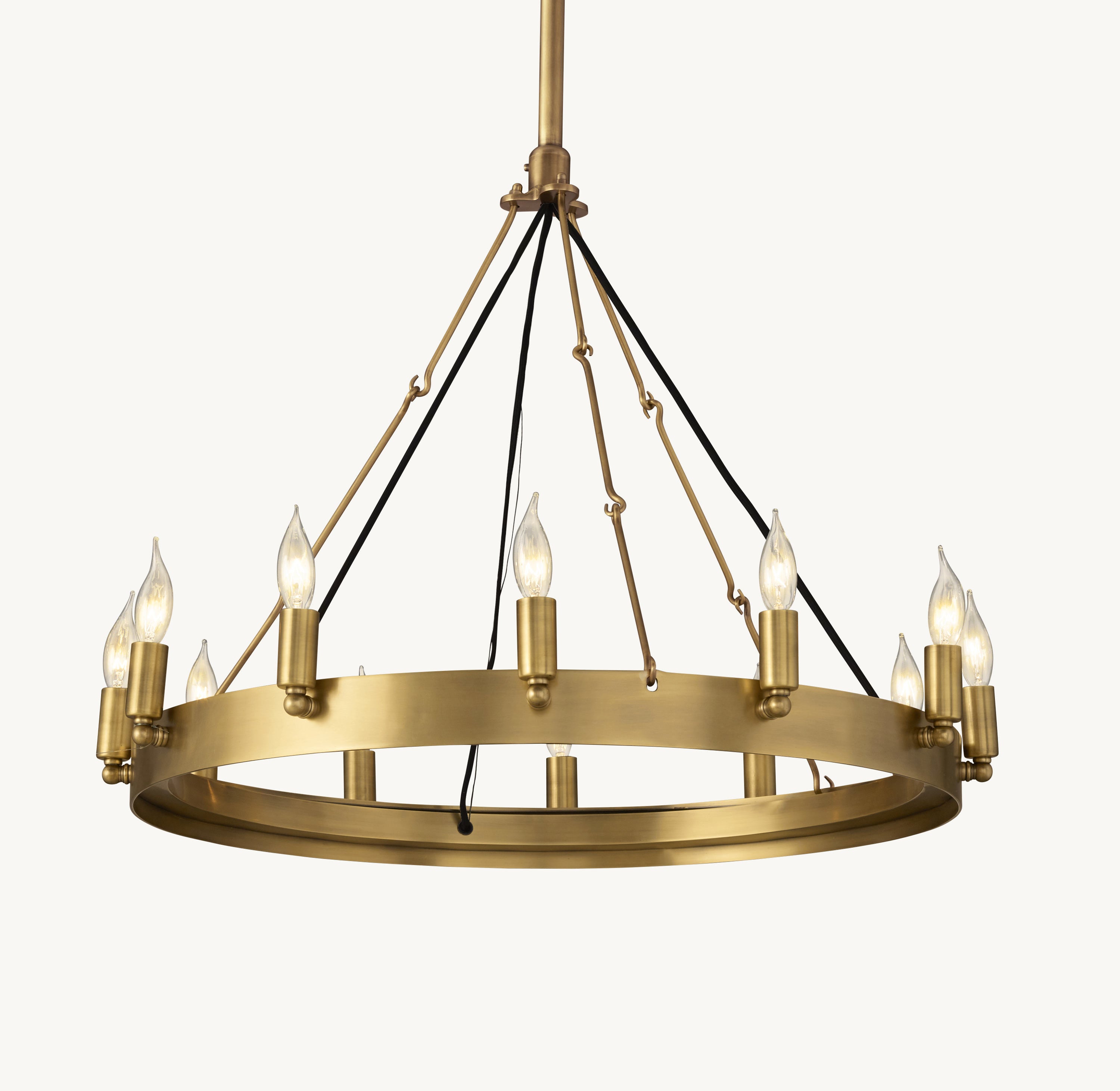 26 Inch Vintage Filament Bent Tip Candle Round Chandelier - Camino