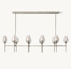 65 Inch Torchiere Crystal Linear Chandelier - Tulip