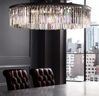 43 Inch Crystal Prism Round Chandelier - Rhys