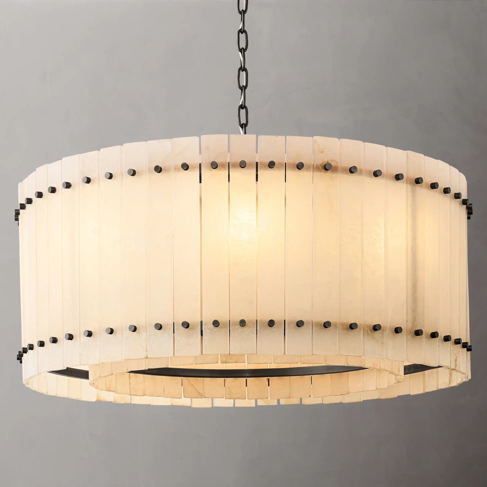 37 Inch Alabaster Round Chandelier - San Marco