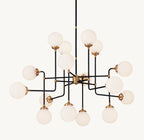 56 Inch Milk Glass Sputnik Globe Chandelier - Bistro