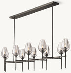 65 Inch Torchiere Crystal Linear Chandelier - Tulip