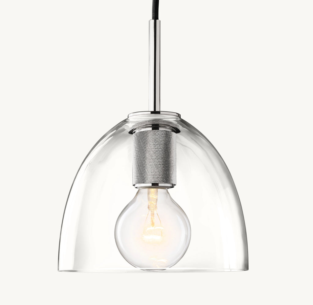 8 Inch Bell Glass Pendant Light - Utilitaire